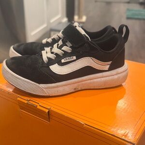 Vans Kids Classic Black and White Sneakers